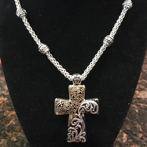 Cross necklace and earring set